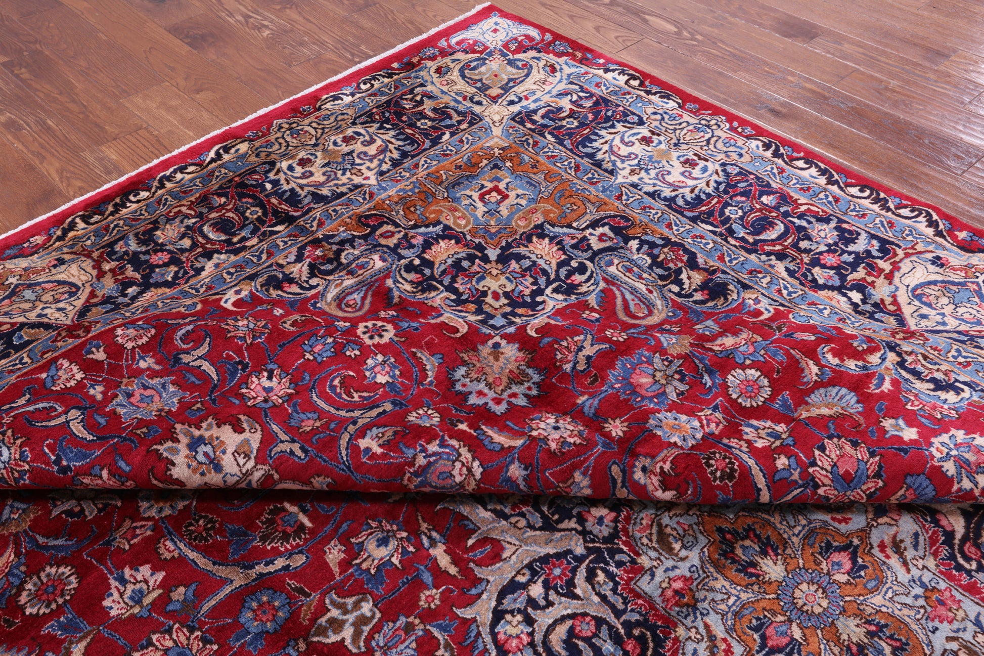 Red New Authentic Persian Kashmar Area Rug - 9' 7" X 13' 1" - Golden Nile