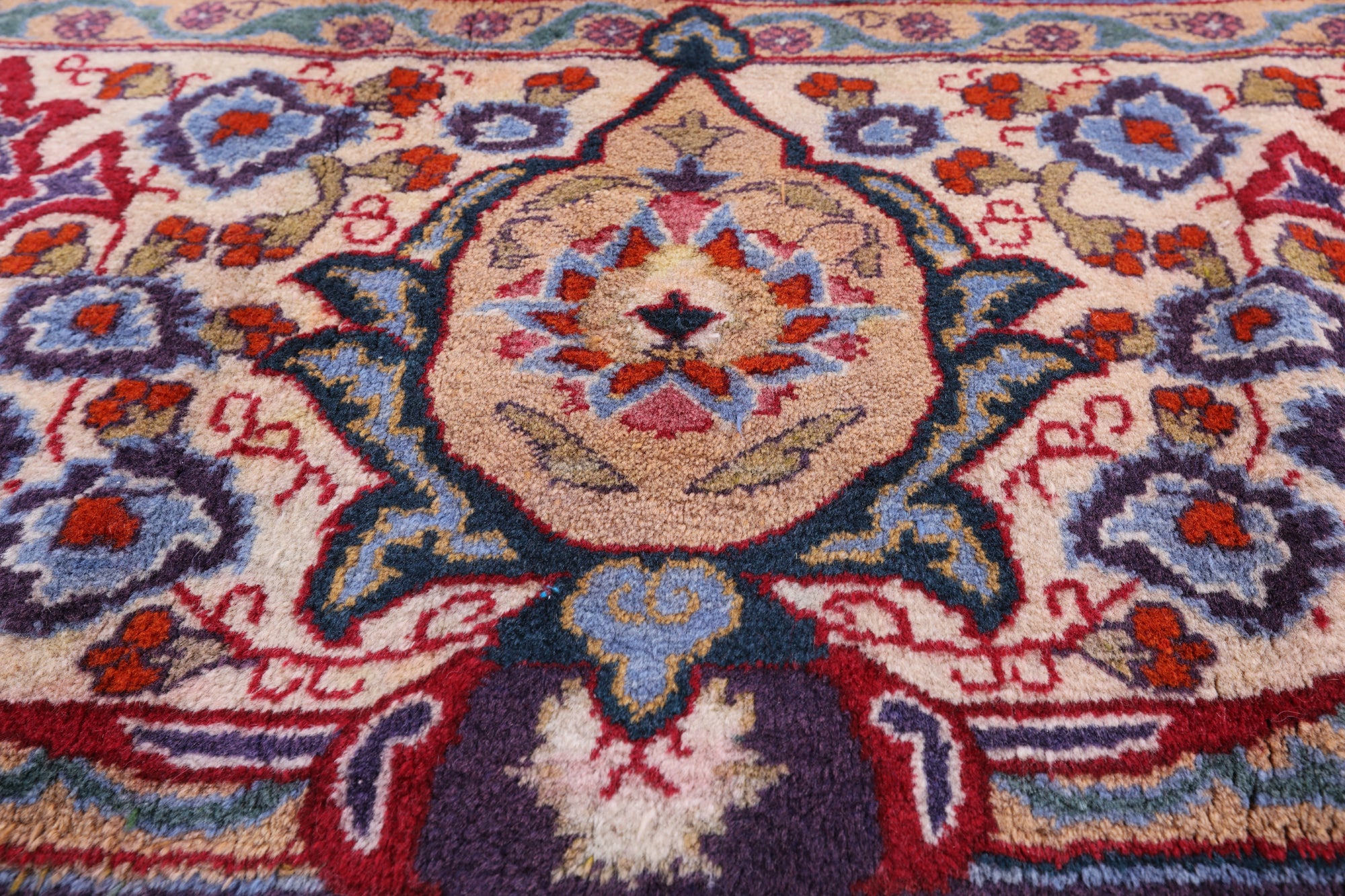 New Authentic Persian Kashmar Handmade Wool Rug - 9' 5" X 12' 10" - Golden Nile