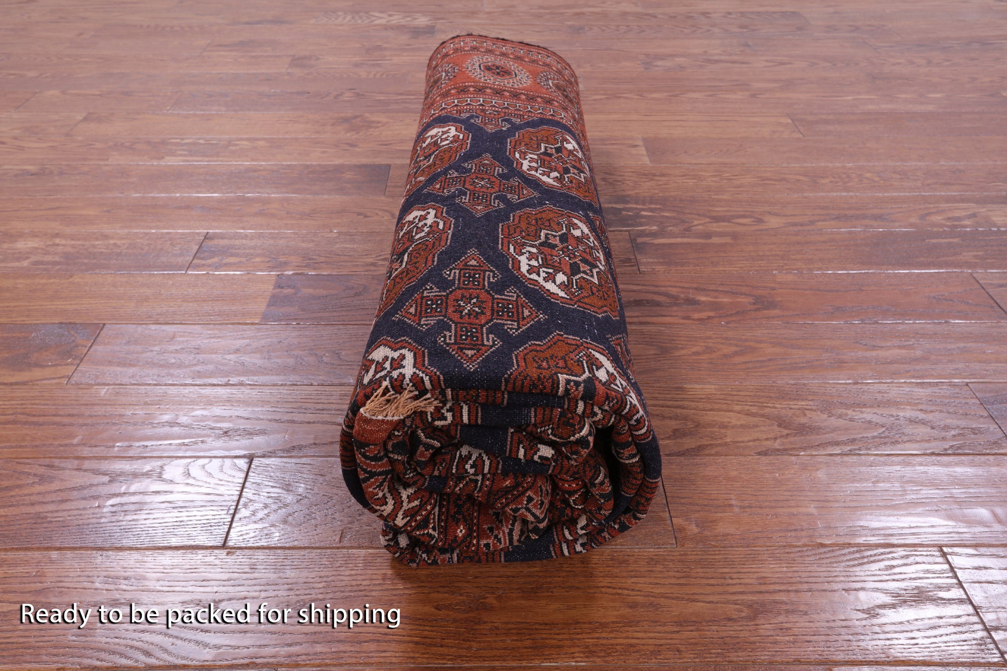 New Authentic Persian Turkmen Ersari Area Rug - 6' 9" X 10' 3" - Golden Nile