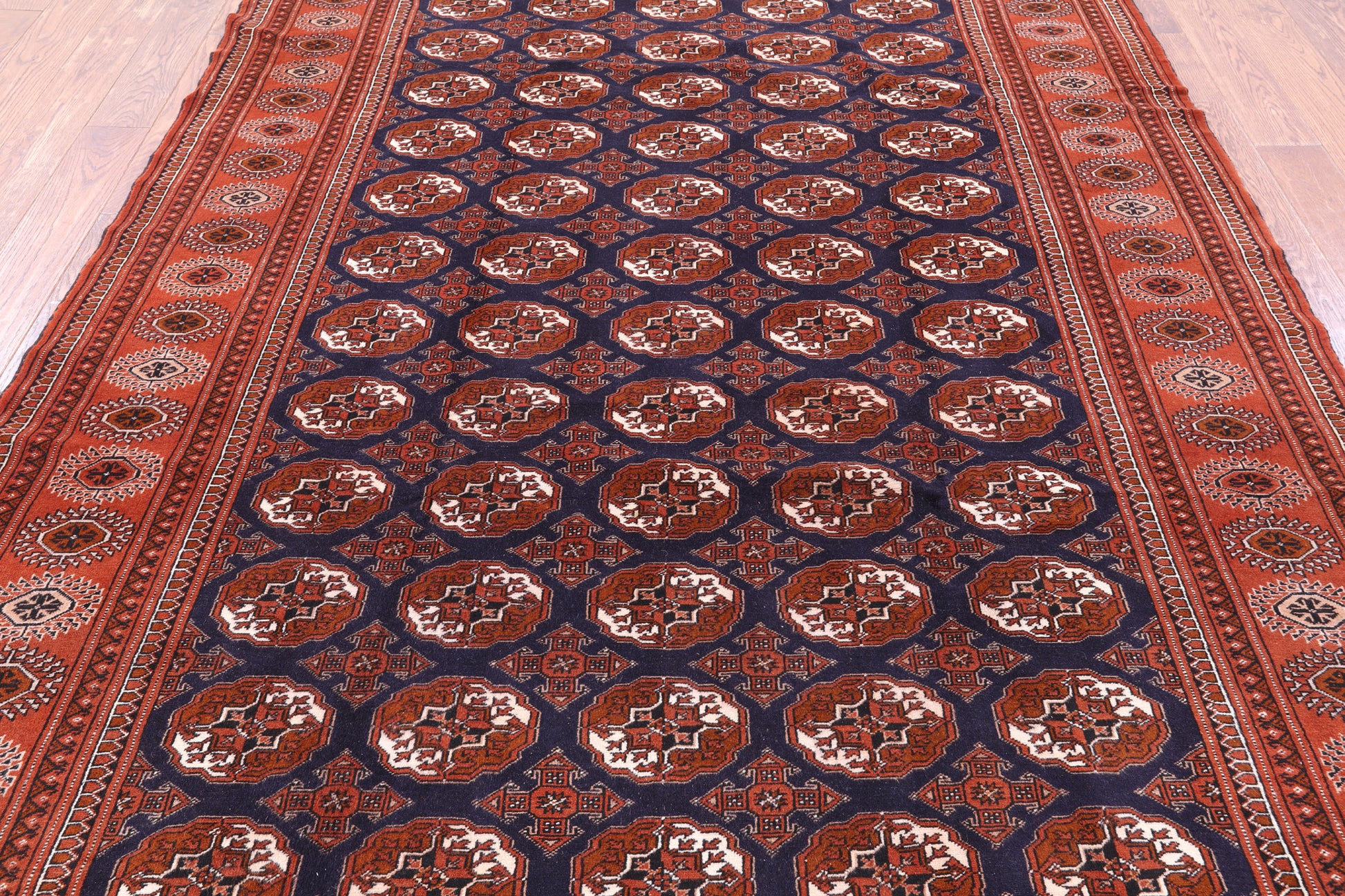 New Authentic Persian Turkmen Ersari Area Rug - 6' 9" X 10' 3" - Golden Nile