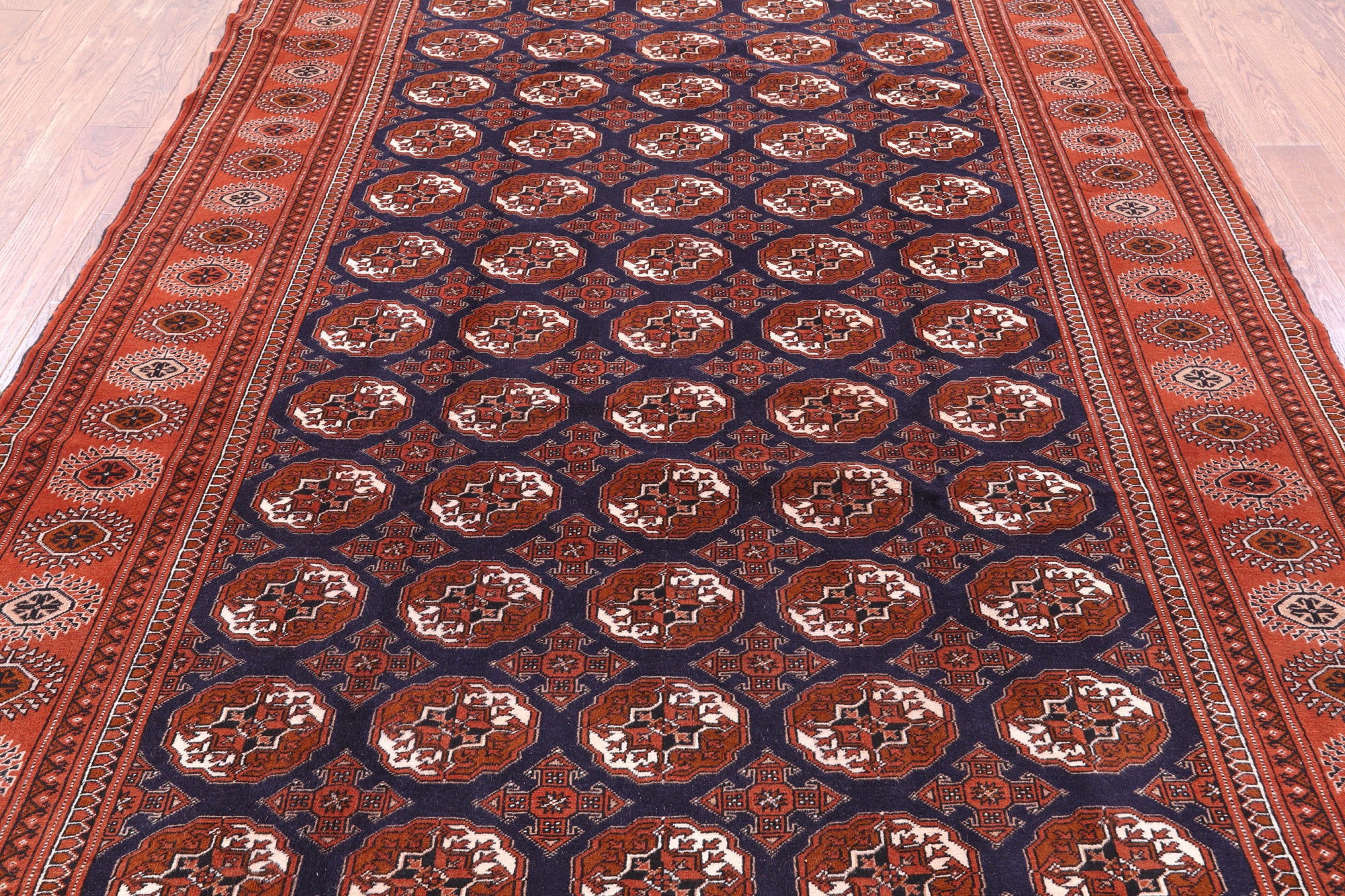 New Authentic Persian Turkmen Ersari Area Rug - 6' 9" X 10' 3" - Golden Nile