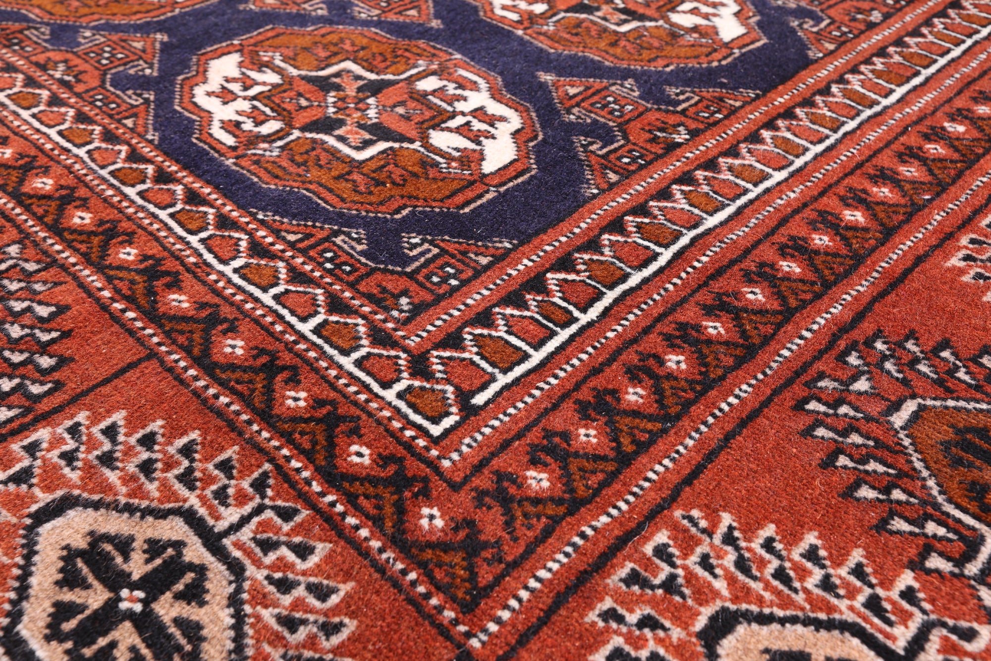 New Authentic Persian Turkmen Ersari Area Rug - 6' 9" X 10' 3" - Golden Nile