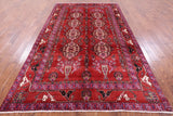 Red New Authentic Persian Ardabil Area Rug - 6' 4" X 10' 9" - Golden Nile