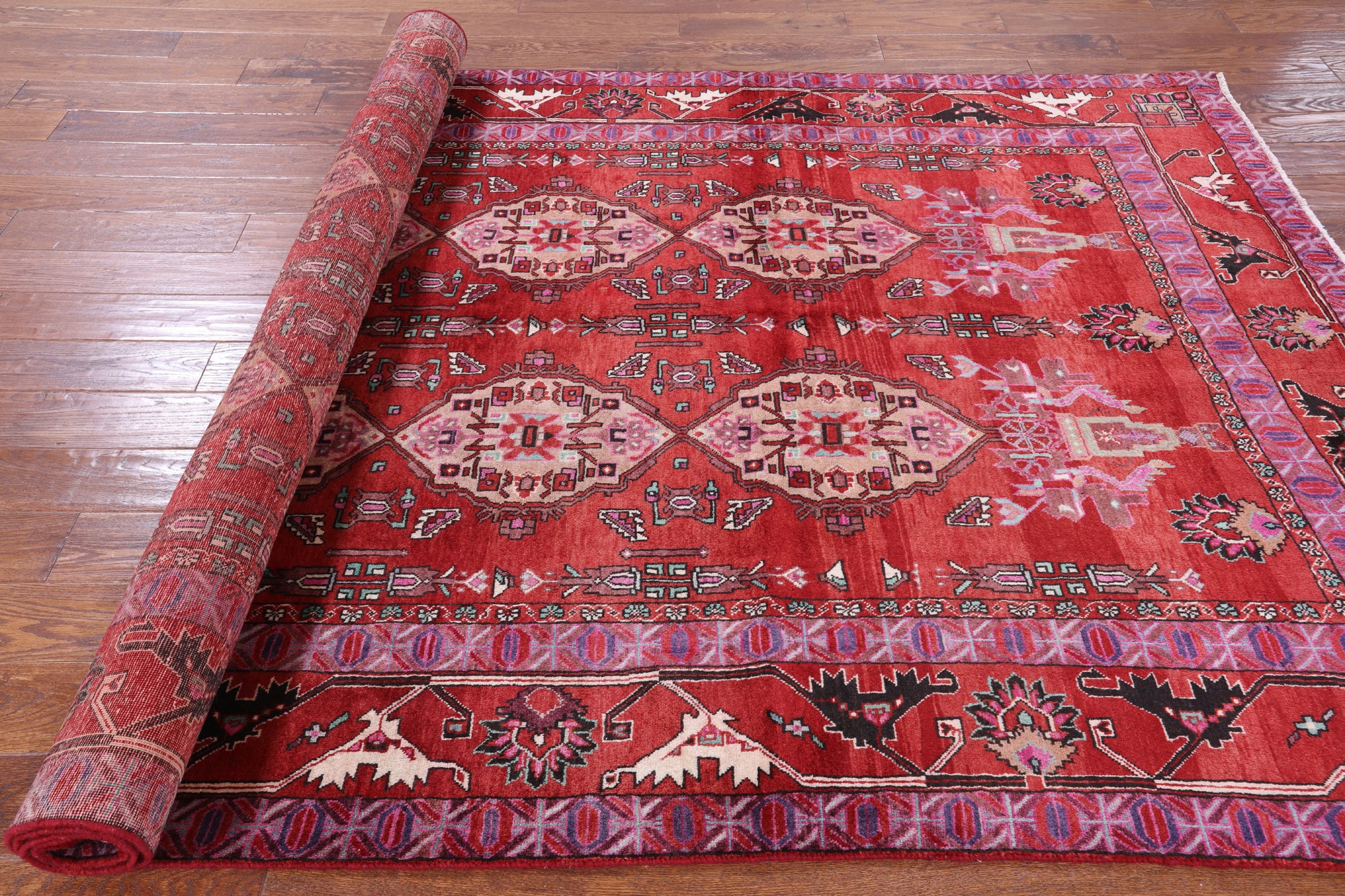 Red New Authentic Persian Ardabil Area Rug - 6' 4" X 10' 9" - Golden Nile