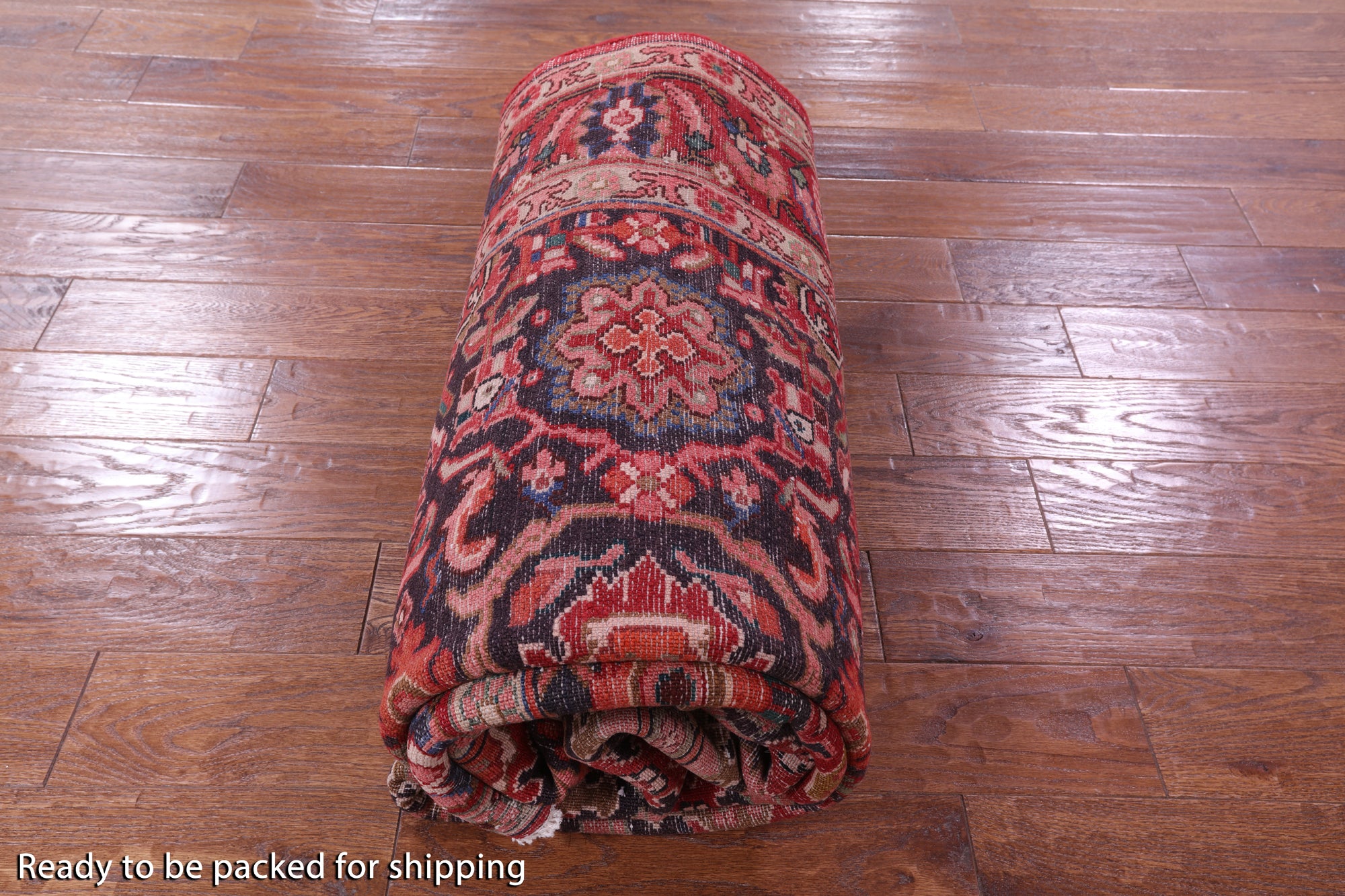 New Persian Mahal Hand Knotted Wool Rug - 5' 3" X 11' - Golden Nile