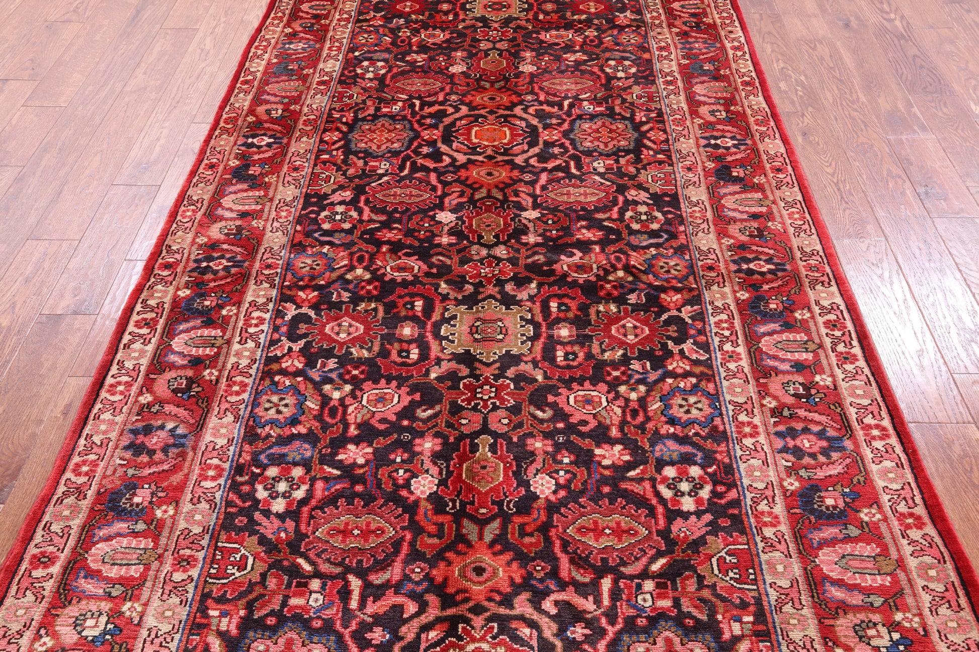 New Persian Mahal Hand Knotted Wool Rug - 5' 3" X 11' - Golden Nile