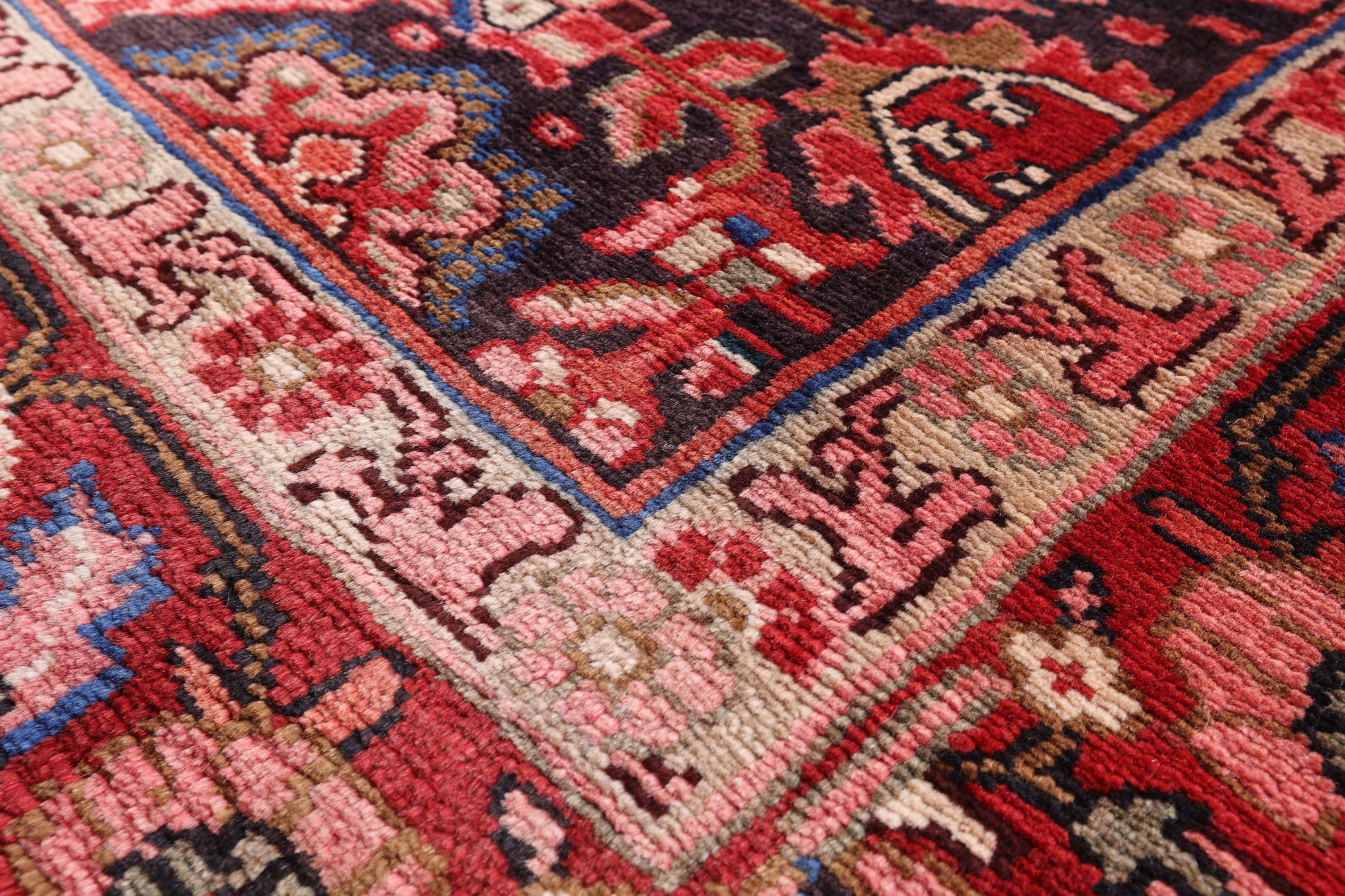 New Persian Mahal Hand Knotted Wool Rug - 5' 3" X 11' - Golden Nile