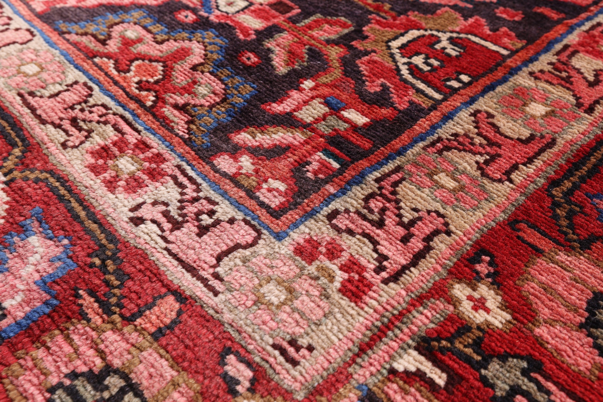 New Persian Mahal Hand Knotted Wool Rug - 5' 3" X 11' - Golden Nile