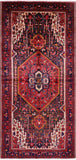 Black New Authentic Persian Nahavand Handmade Rug - 5' 1" X 11' - Golden Nile