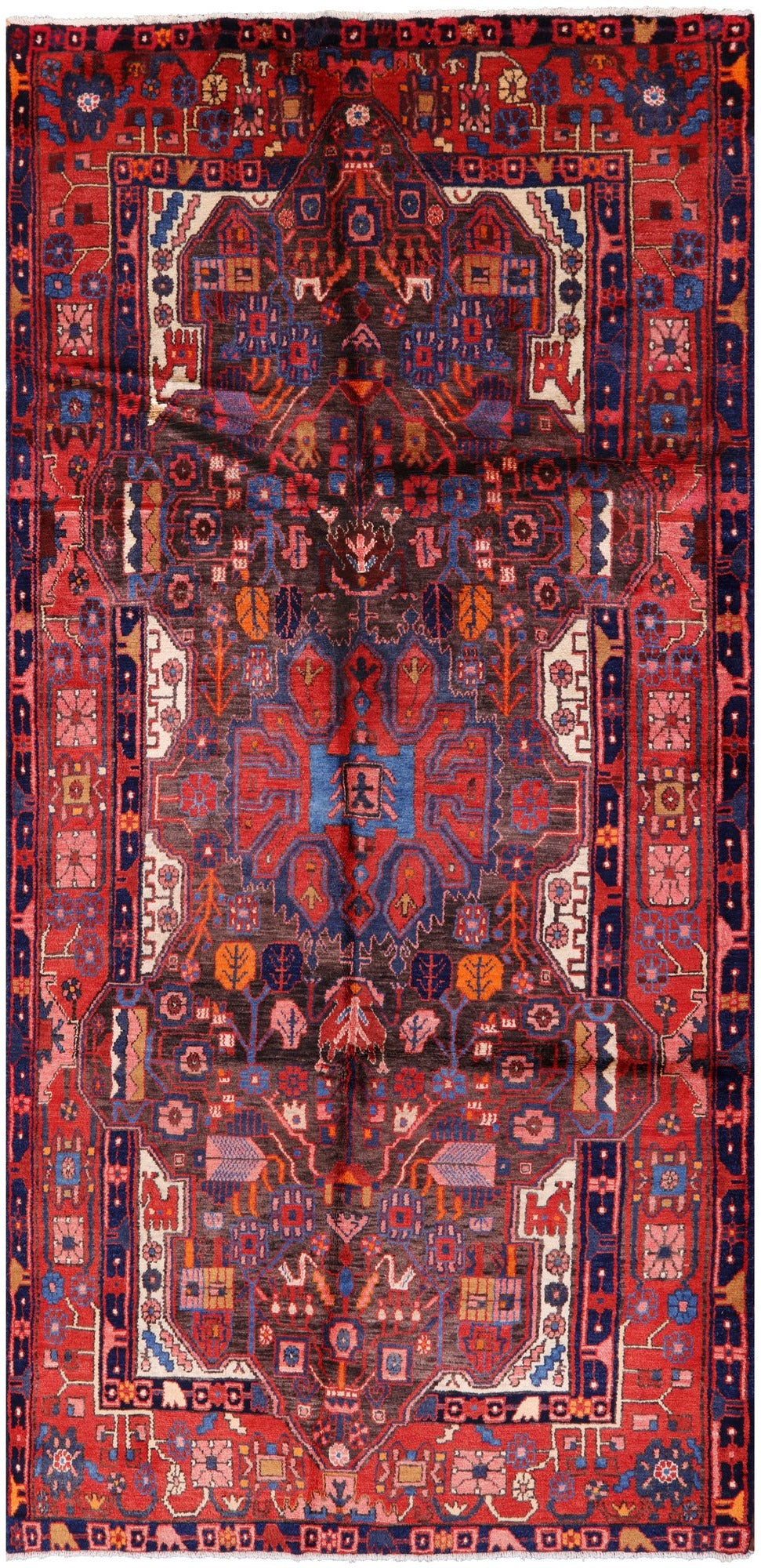 New Authentic Nahavand Persian Handmade Rug - 5' 1" X 10' 8" - Golden Nile