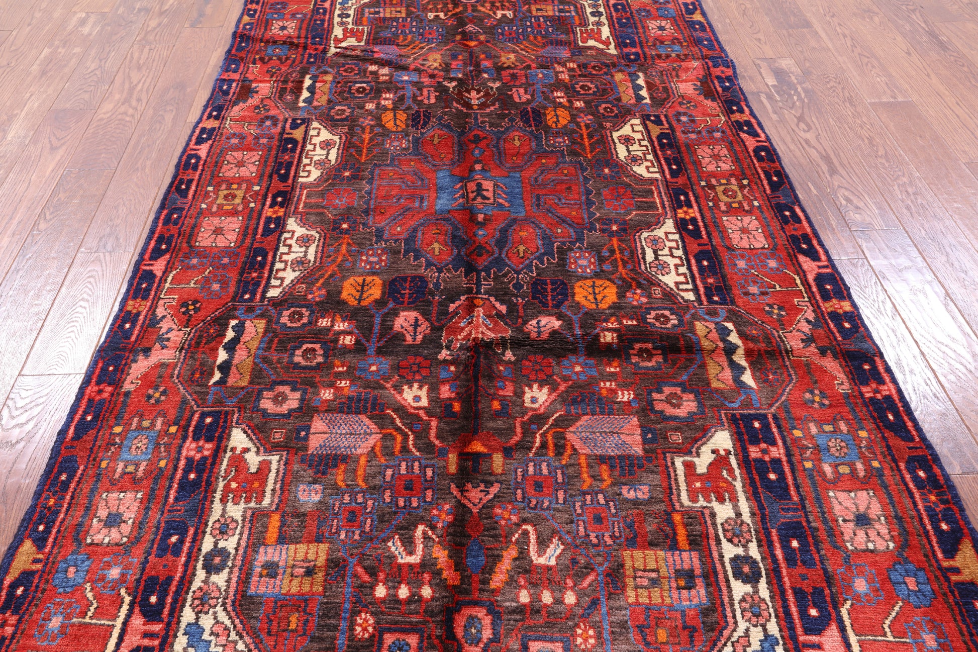 New Authentic Nahavand Persian Handmade Rug - 5' 1" X 10' 8" - Golden Nile