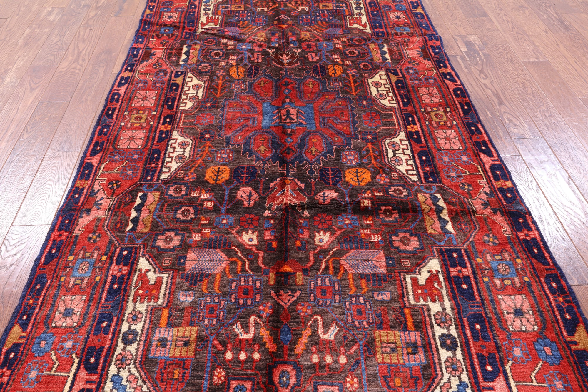 New Authentic Nahavand Persian Handmade Rug - 5' 1" X 10' 8" - Golden Nile