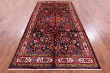 Black New Full Pile Authentic Persian Nahavand Rug - 5' 5" X 10' 5" - Golden Nile