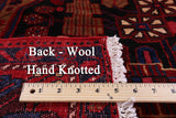 Black New Authentic Persian Nahavand Hand Knotted Rug - 5' 5" X 9' 3" - Golden Nile