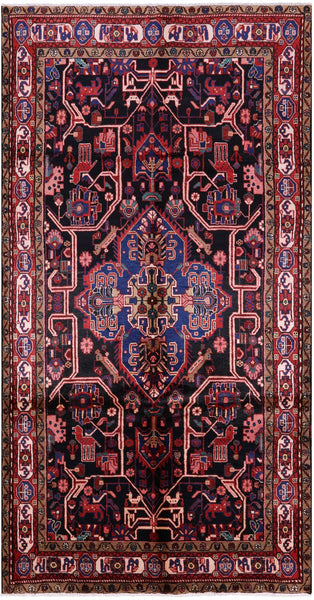 New Authentic Persian Nahavand Area Rug - 5' 6" X 10' 3" - Golden Nile
