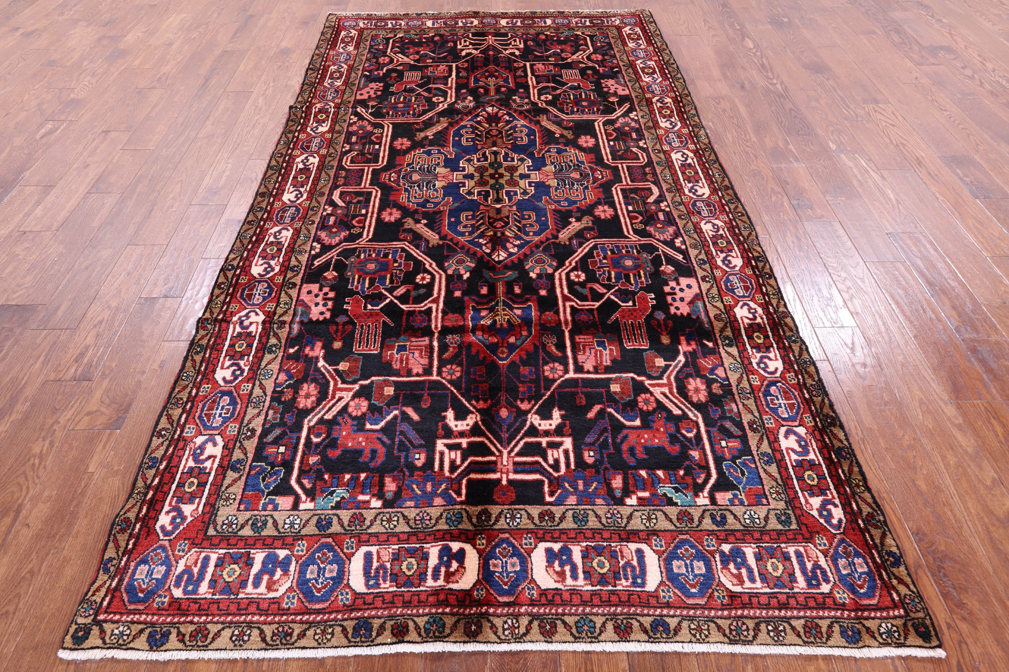 New Authentic Persian Nahavand Area Rug - 5' 6" X 10' 3" - Golden Nile