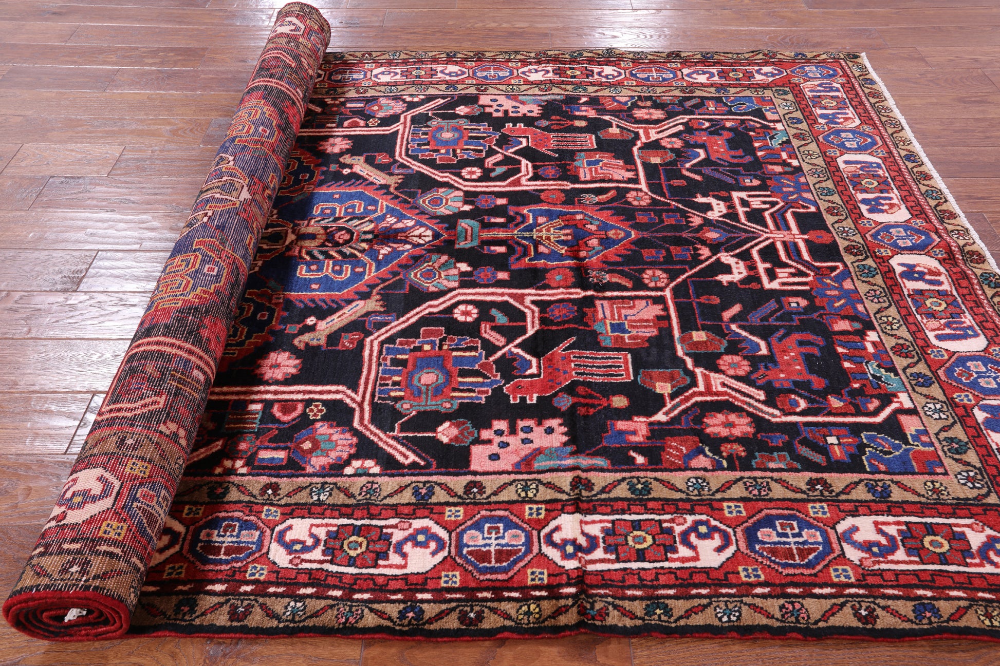 New Authentic Persian Nahavand Area Rug - 5' 6" X 10' 3" - Golden Nile