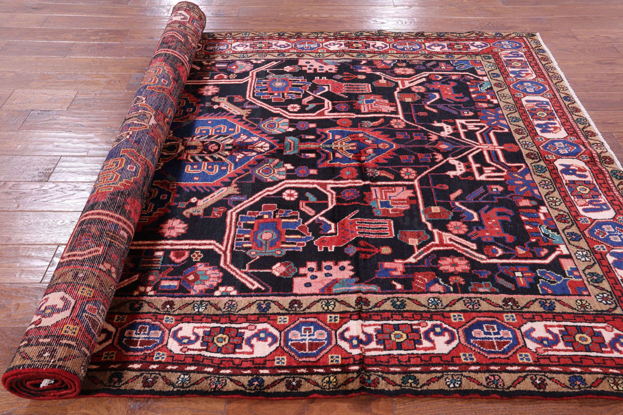 New Authentic Persian Nahavand Area Rug - 5' 6" X 10' 3" - Golden Nile