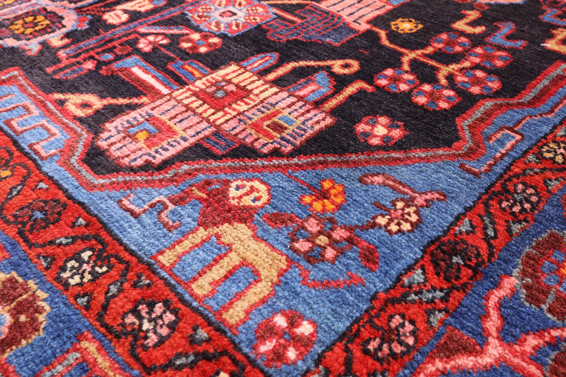 Black New Persian Authentic Nahavand Rug - 5' 1" X 9' 10" - Golden Nile