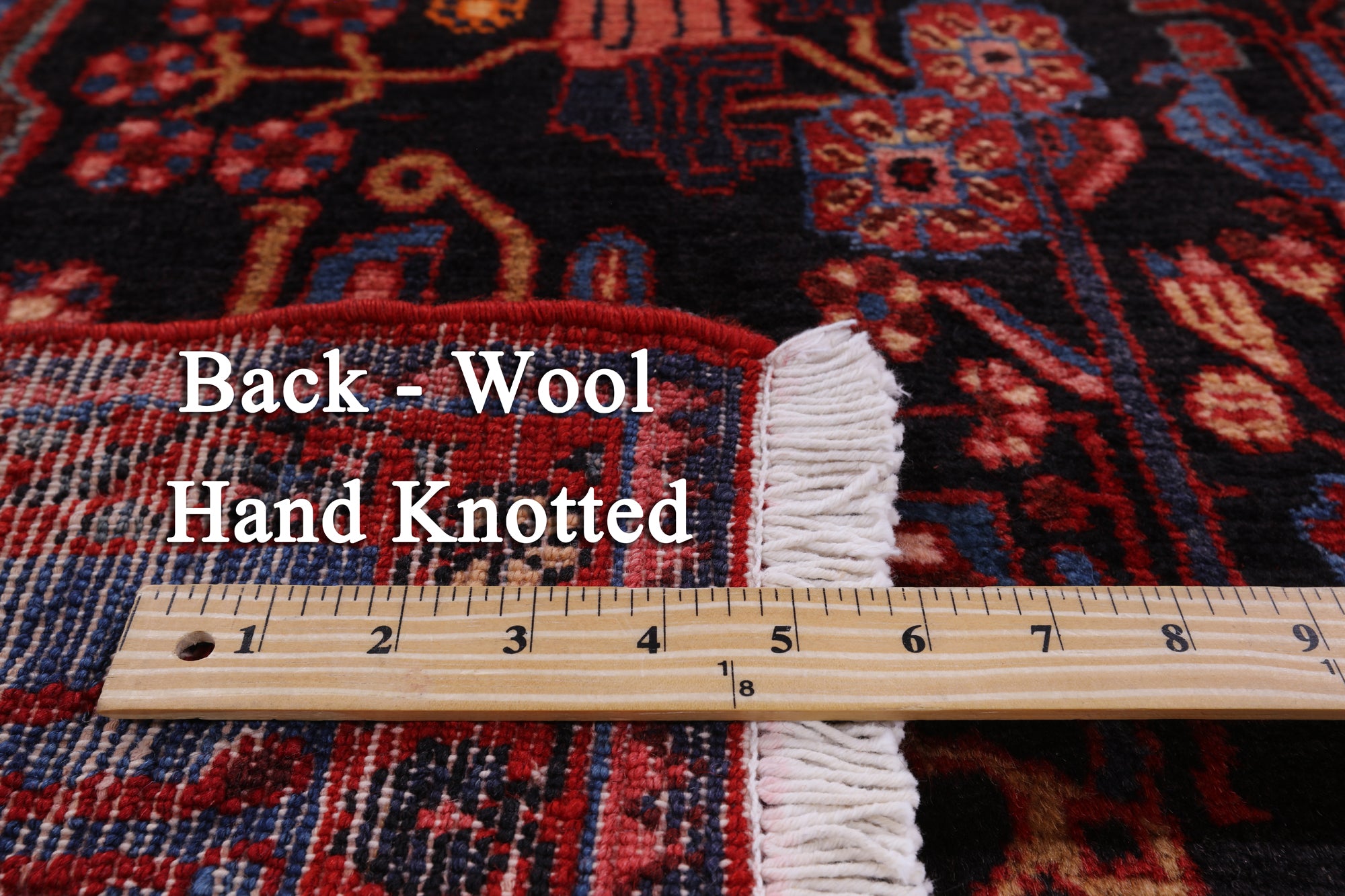 Black New Persian Authentic Nahavand Rug - 5' 1" X 9' 10" - Golden Nile