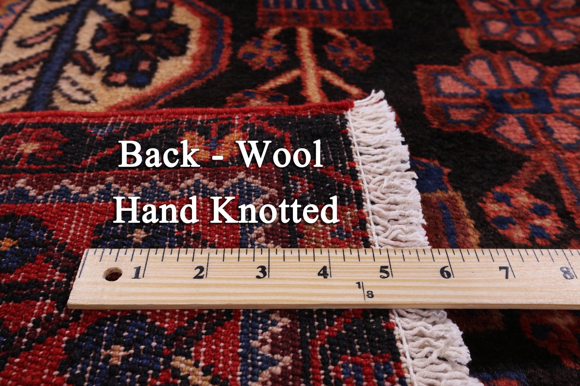 Black Persian Nahavand Hand Knotted Rug - 5' 4" X 9' 11" - Golden Nile