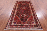 Black New Persian Nahavand Handmade Full Pile Wool Rug - 5' 5" X 10' 7" - Golden Nile
