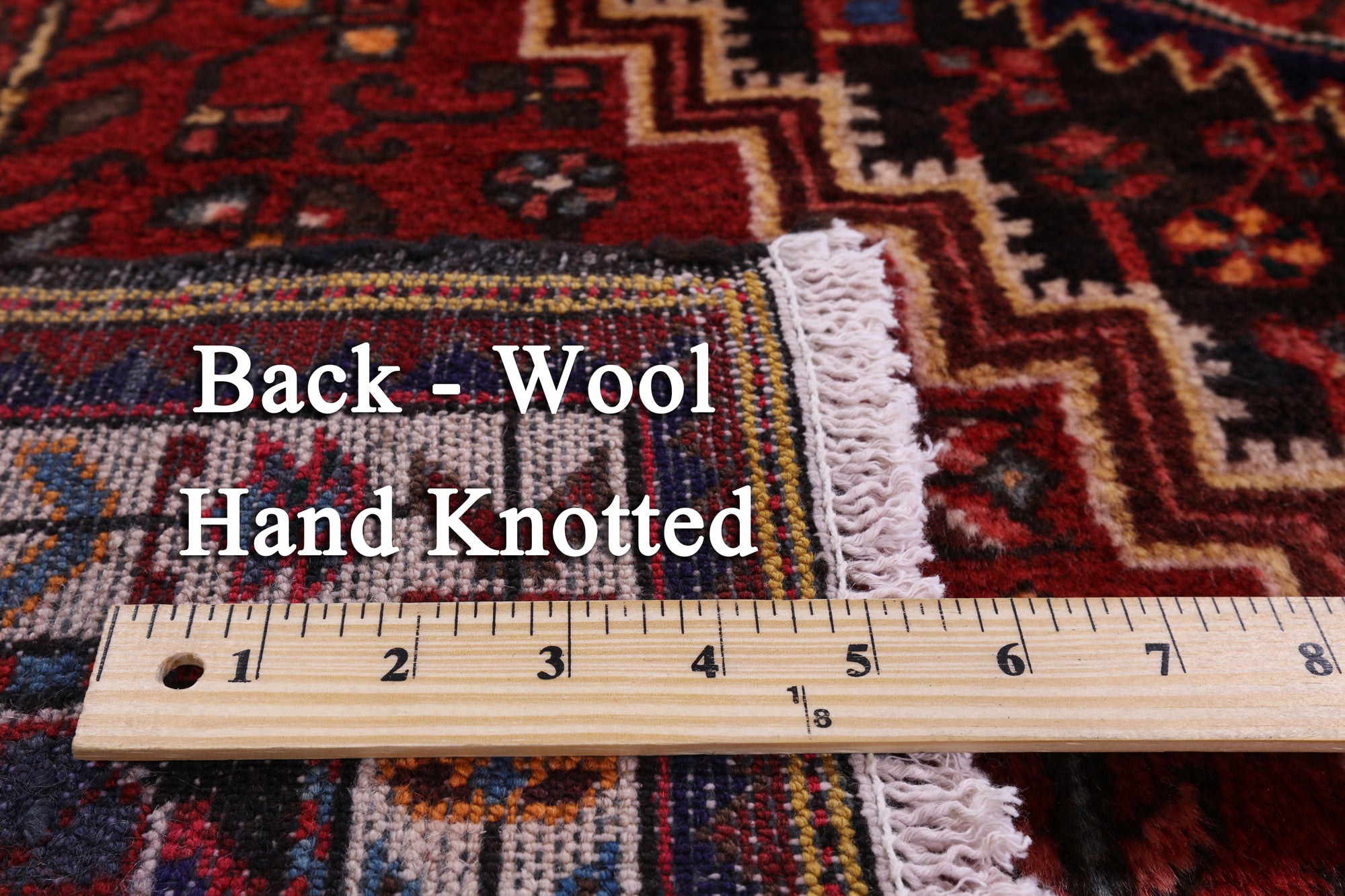 Black New Persian Nahavand Handmade Full Pile Wool Rug - 5' 5" X 10' 7" - Golden Nile
