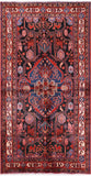 Black New Authentic Persian Nahavand Handmade Rug - 5' 7" X 10' 4" - Golden Nile