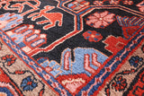 Black New Authentic Persian Nahavand Handmade Rug - 5' 7" X 10' 4" - Golden Nile
