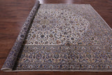 Ivory Handmade New Authentic Persian Kashan Rug - 9' 10" X 12' 10" - Golden Nile