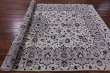 Ivory New Authentic Persian Kashan Hand Knotted Area Rug - 6' 9" X 10' 0" - Golden Nile
