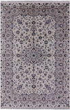 Ivory New Authentic Persian Kashan Hand Knotted Area Rug - 6' 9" X 10' 0" - Golden Nile