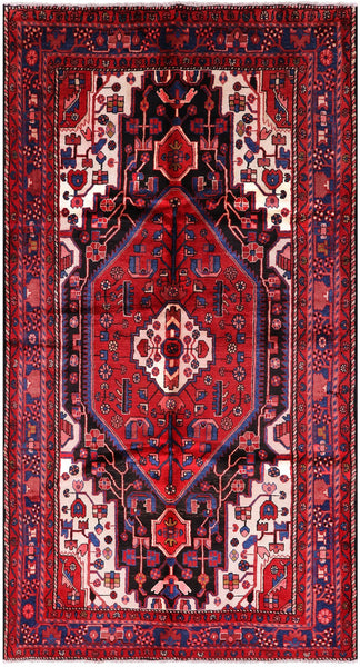 Black New Authentic Persian Nahavand Rug - 5' 5" X 9' 11" - Golden Nile