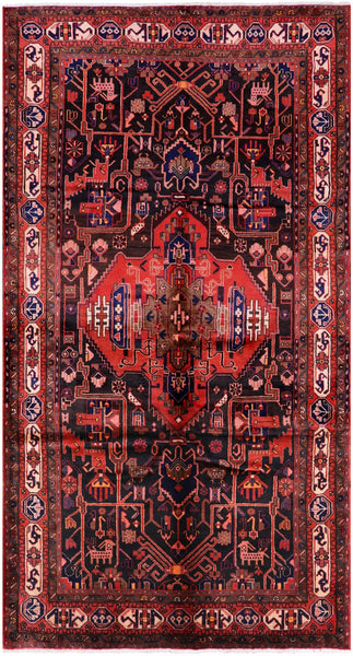 Black New Authentic Persian Nahavand Rug - 5' 6" X 10' 3" - Golden Nile