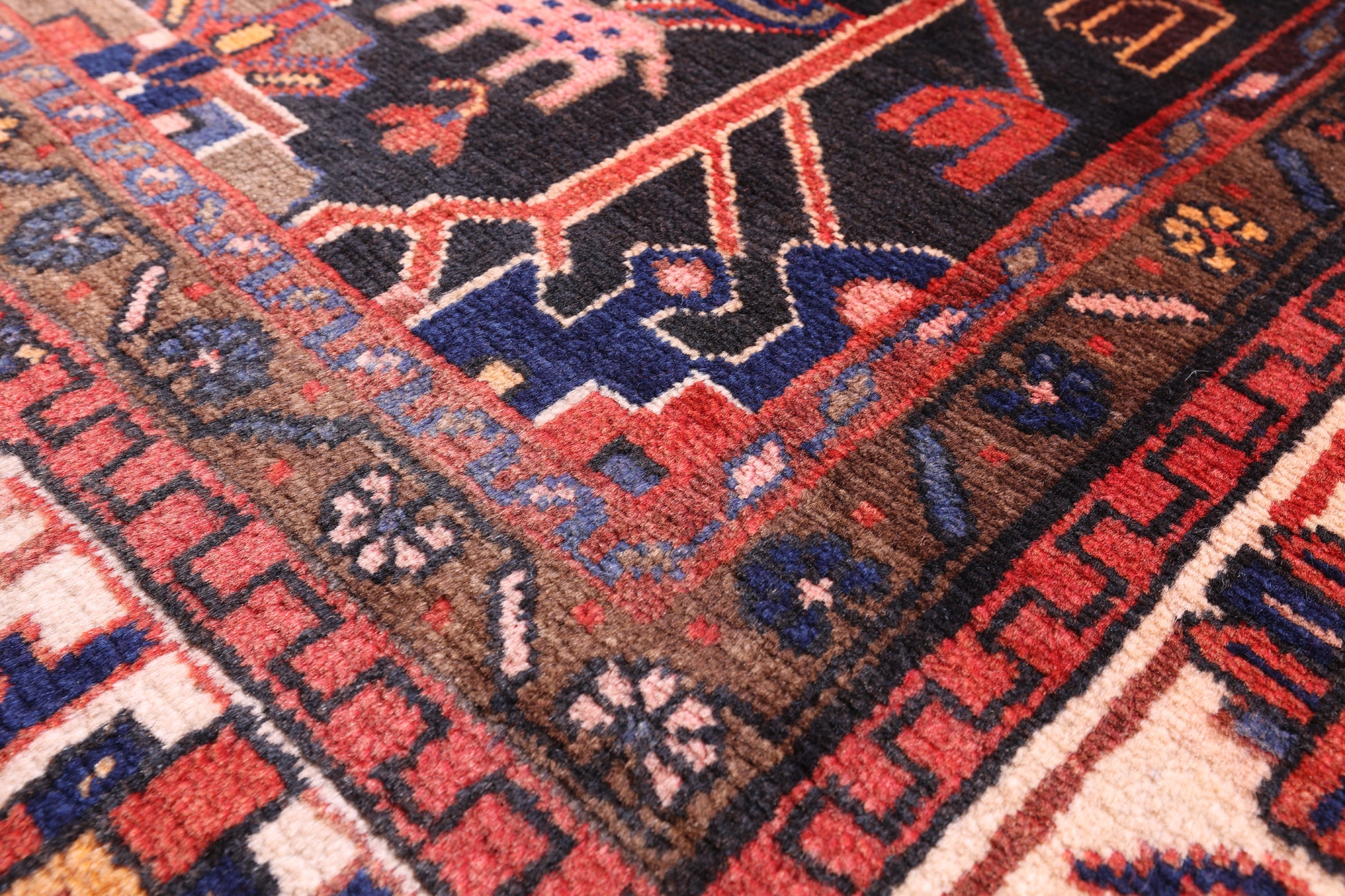 Black New Authentic Persian Nahavand Rug - 5' 6" X 10' 3" - Golden Nile