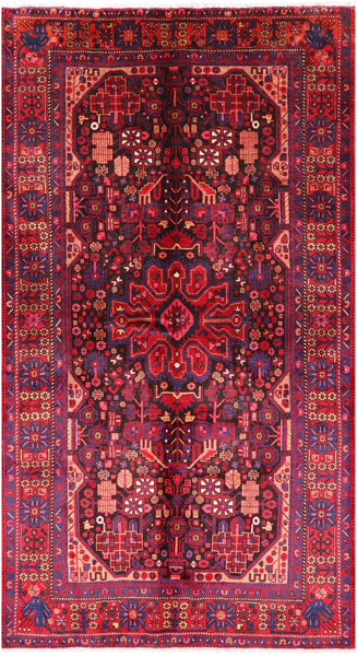 Black New Authentic Persian Nahavand Rug - 5' 5" X 9' 9" - Golden Nile