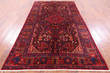 Black New Authentic Persian Nahavand Rug - 5' 5" X 9' 9" - Golden Nile