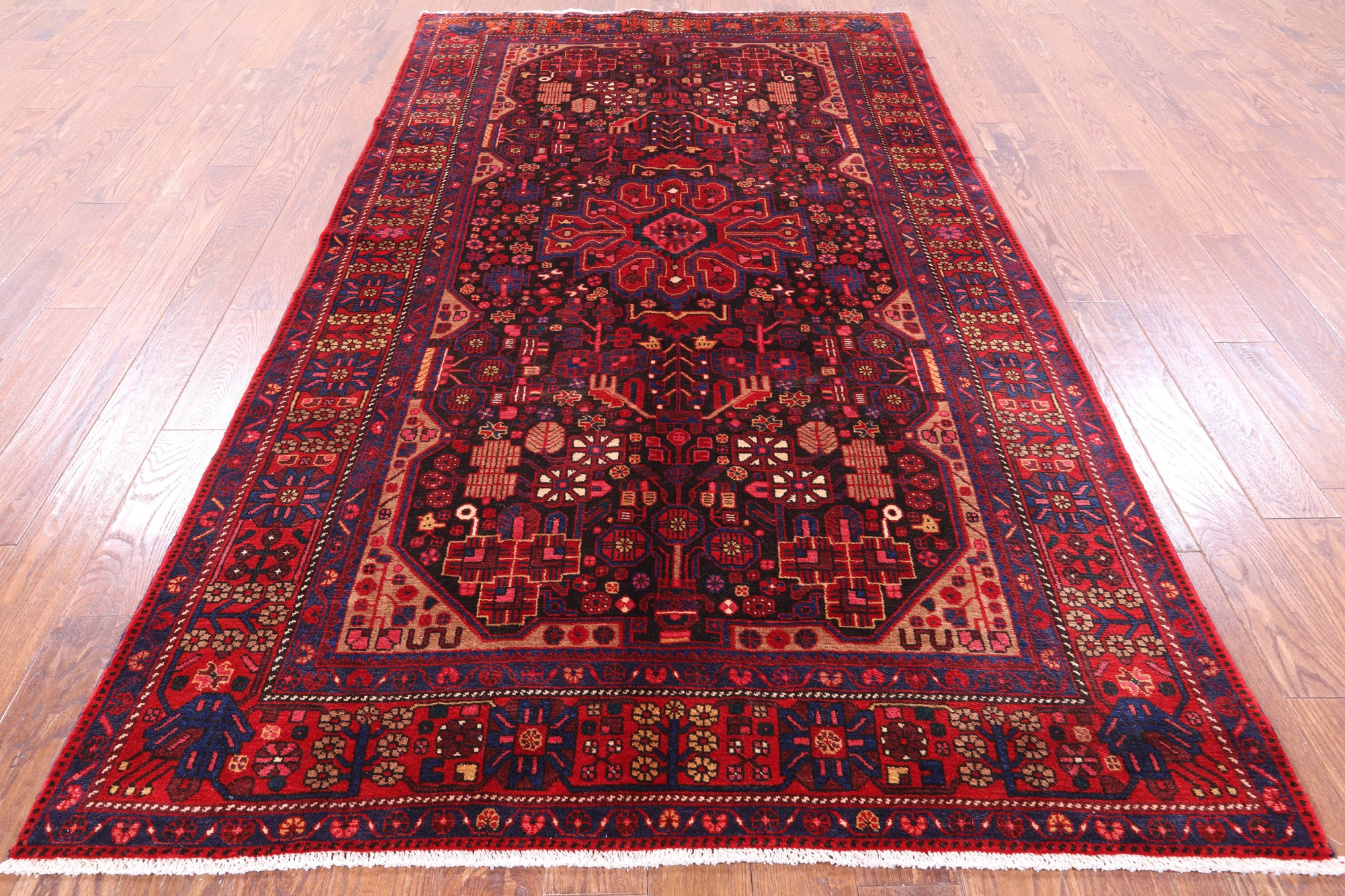 Black New Authentic Persian Nahavand Rug - 5' 5" X 9' 9" - Golden Nile