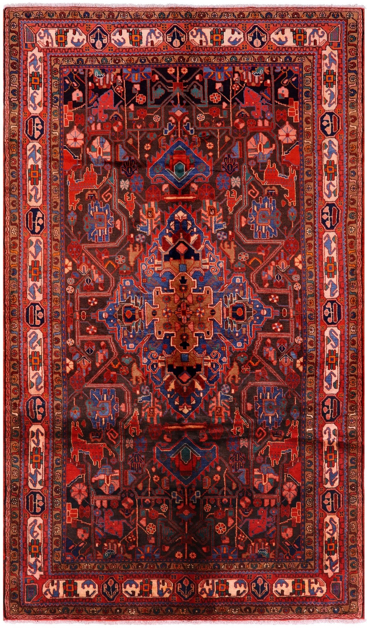 New Authentic Persian Nahavand Rug - 5' 10" X 10' 1" - Golden Nile