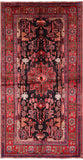 Black New Authentic Persian Nahavand Hand Knotted Wool Rug - 5' 6" X 10' 8" - Golden Nile