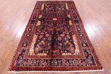 Black New Persian Nahavand Hand Knotted Rug - 5' 7" X 10' 1" - Golden Nile