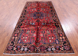 Red New Authentic Persian Nahavand Rug - 5' 1" X 10' 3" - Golden Nile