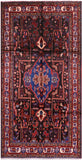 Black New Authentic Persian Nahavand Hand Knotted Rug - 5' 3" X 9' 11" - Golden Nile
