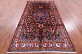 Black New Authentic Persian Nahavand Hand Knotted Rug - 5' 3" X 9' 11" - Golden Nile
