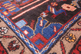 Black New Authentic Persian Nahavand Hand Knotted Rug - 5' 3" X 9' 11" - Golden Nile
