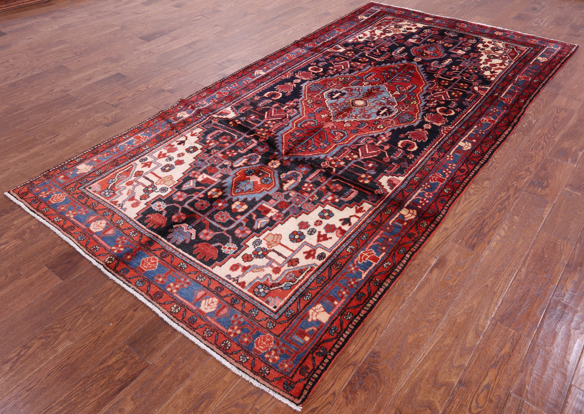 Black New Authentic Persian Nahavand Rug - 5' 4" X 10' 8" - Golden Nile