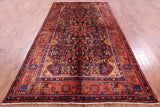 Black New Authentic Persian Nahavand Handmade Wool Rug - 5' 6" X 10' 5" - Golden Nile