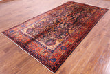 Black New Authentic Persian Nahavand Handmade Wool Rug - 5' 6" X 10' 5" - Golden Nile