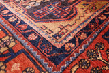 Black New Authentic Persian Nahavand Handmade Wool Rug - 5' 6" X 10' 5" - Golden Nile
