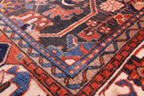 Black New Authentic Persian Nahavand Hand Knotted Wool Rug - 5' 5" X 9' 9" - Golden Nile
